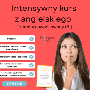 intensywny kurs angielskiego średniozaawansowany b1